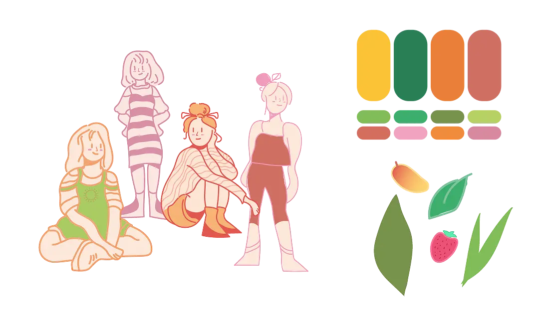 Vena Brand Illustrations & Palette